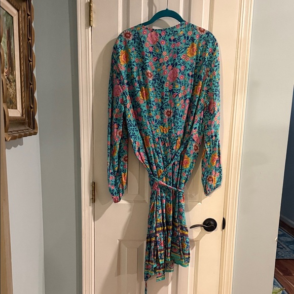 Floral V-Neck Midi Dress - Multicolor - Picture 3 of 3